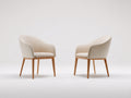 Chaise de salle à manger-Tissu-Bois-72 x 62 x 80 cm-Beige-Bois clair-Style contemporain