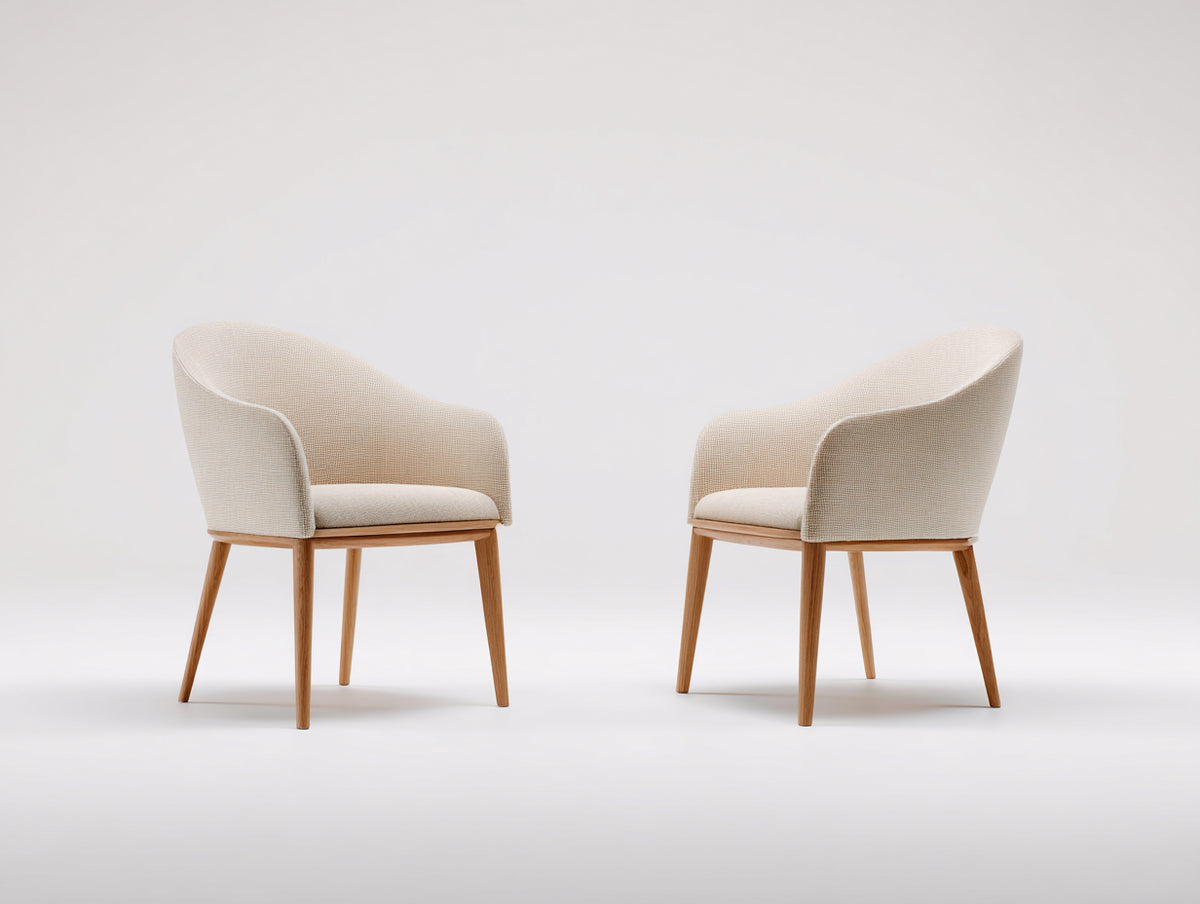 Chaise de salle à manger-Tissu-Bois-72 x 62 x 80 cm-Beige-Bois clair-Style contemporain